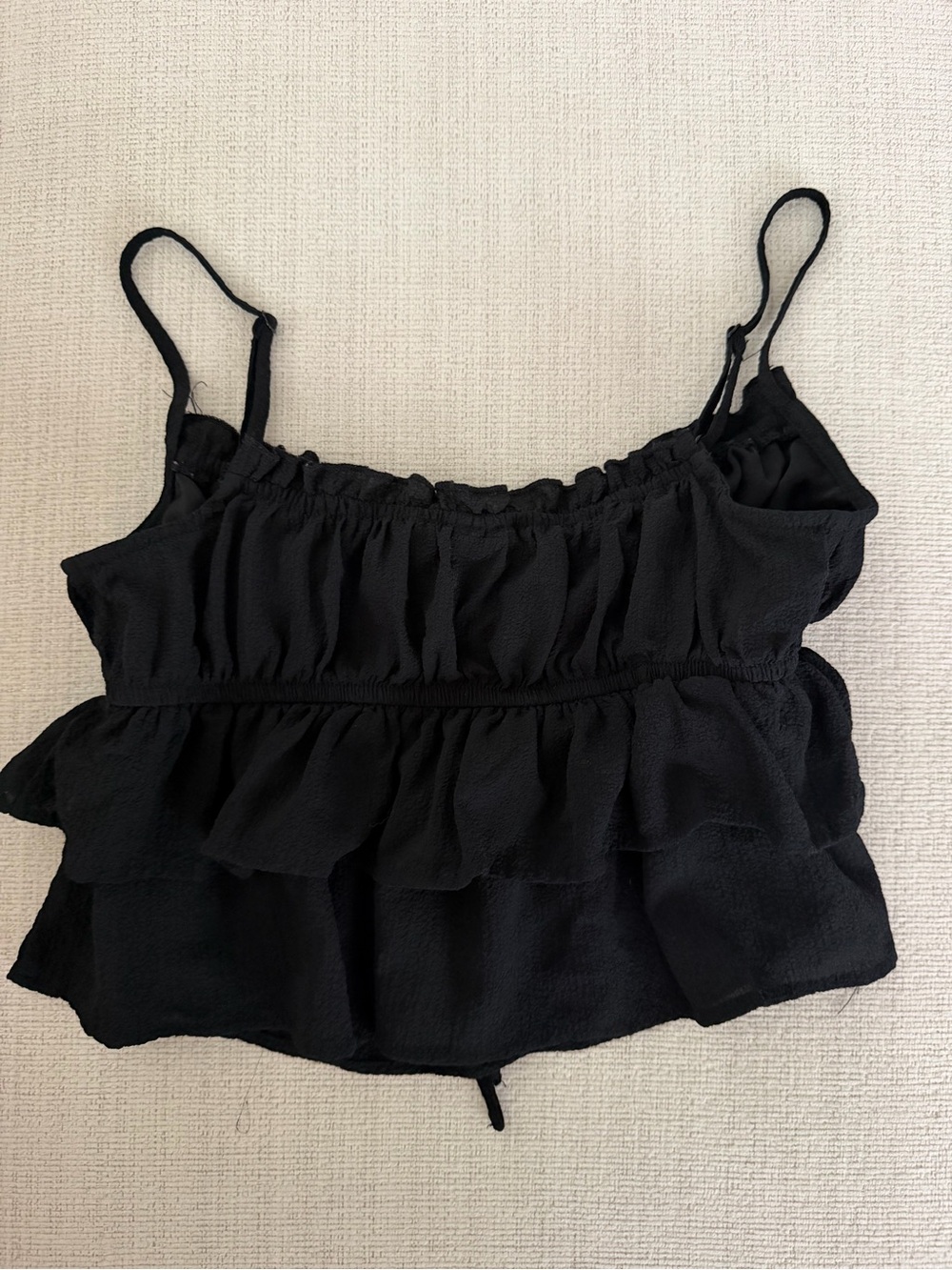 Target Black Ruffle Tiered Tank Top - Picture 2 of 4